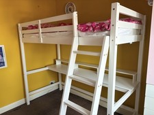 Noa and Nani White High Sleeper Cabin Bed