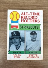 1979 Topps - All-Time Record Holders Nolan Ryan #417 Strikeouts ~ EX+ 5.5