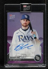 2022 Topps Now Road to Opening Day Purple 10/25 Brandon Lowe #OD-52C Auto 00l8