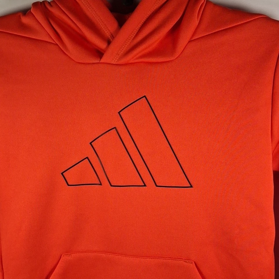 adidas AA8120 Authentic Hoodie Boys' Size XS (7), Real Coral - Image 3 of 4
