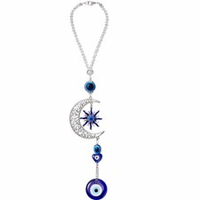 Evil Eye Car Hanging Ornament Evil Blue Eye Charms for Rear View Mirror Beade...
