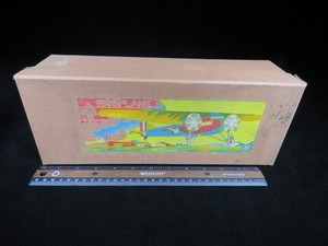 VINTAGE TIN TOY LARGE PREWAR JAPAN AERO PLANE ORIGINAL BOX ONLY