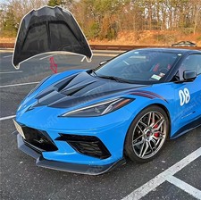 Free Shipping Chevy Corvette C8 20-25 St Style Cf Ventilated Front Engine Hood
