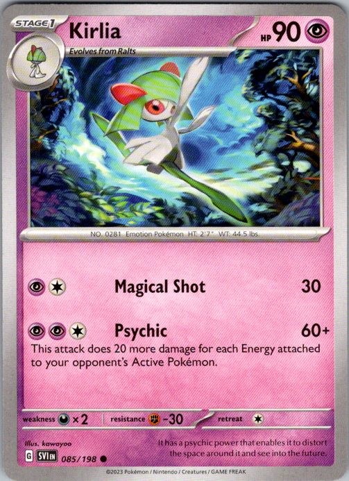 Kirlia 085/198 Common Scarlet & Violet Pokemon Lightly Played
