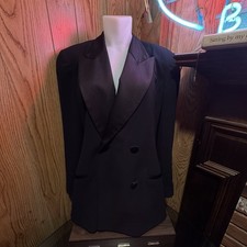 item... Black Double-Breasted Long Lined Blazer Jacket Womens Size 4 MPN 711