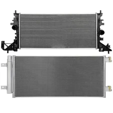 Aluminum Radiator & AC Condenser Cooling Kit For 2016 2017-2019 Chevrolet Cruze