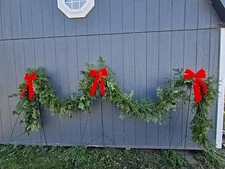 8 FT Christmas Garland Fresh Homemade Balsam Mixed for Outdoor Decoration