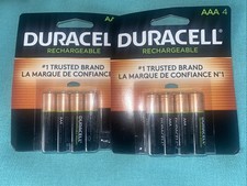 Duracell Rechargeable AAA 8 Batteries New In Boxes 2x 4 Packs