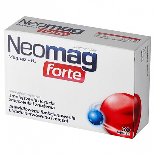 Aflofarm Neomag Forte Magnesium + Vitamin B6 Reducing Fatigue 30 Tablets - Image 3