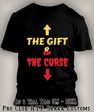 Mens The Gift & The Curse Tee Shirt Funny Sarcastic Graphic Novelty Streetwear T