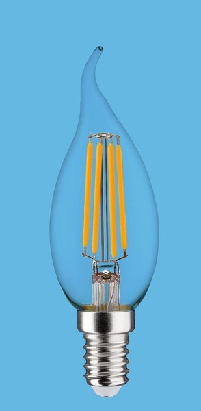 Led E14 Kerze Milchig Geschweift Filament 4,5W Warmweiß 2700K Dimmbar 5 StüCk-image