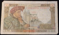 FRANCE Banque de France 8 January 1942 50 Francs