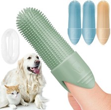 Cepillo de Silicona Dientes para Perros Pack de 4 Cepillos Dientes para Perros