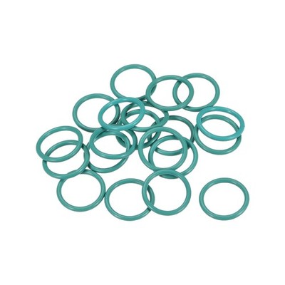 Fluorine Rubber O Rings 17mm OD, 13.2mm ID, 1.9mm Width, Seal Gasket Green 20Pcs