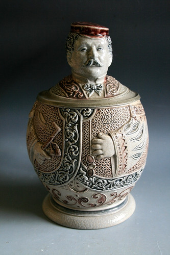 ANTIQUE CHARACTER GERMAN BEER STEIN - CIRCA 1890 - 1900