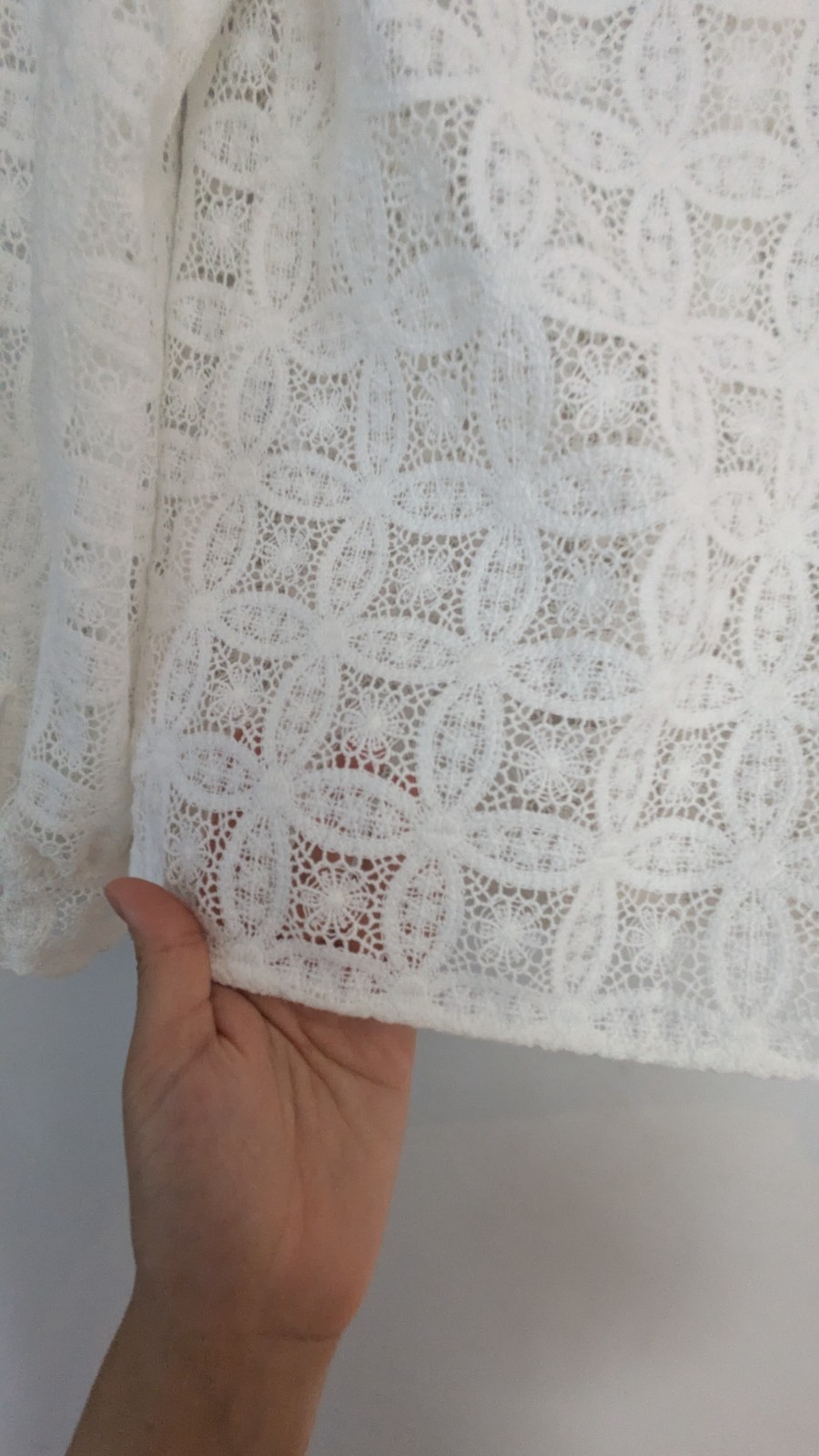 Sezane Chlo Blouse In Ecru Guipure Lace, Size 36, Excellent Condition image 7