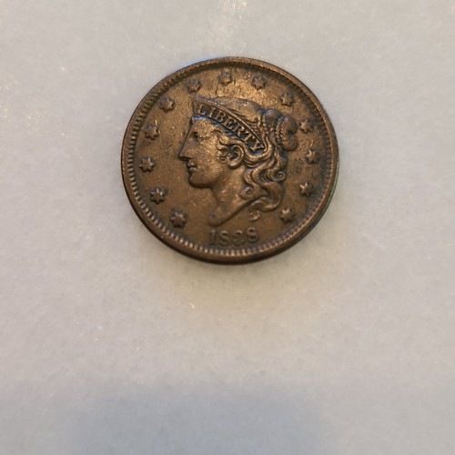 1838 Coronet Head Large Cent VF+ condition!