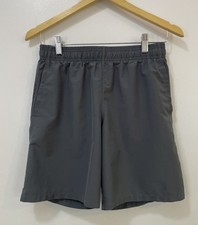 Under Armour Shorts Youth Large Gray Loose Athletic Basketball Gym Pockets