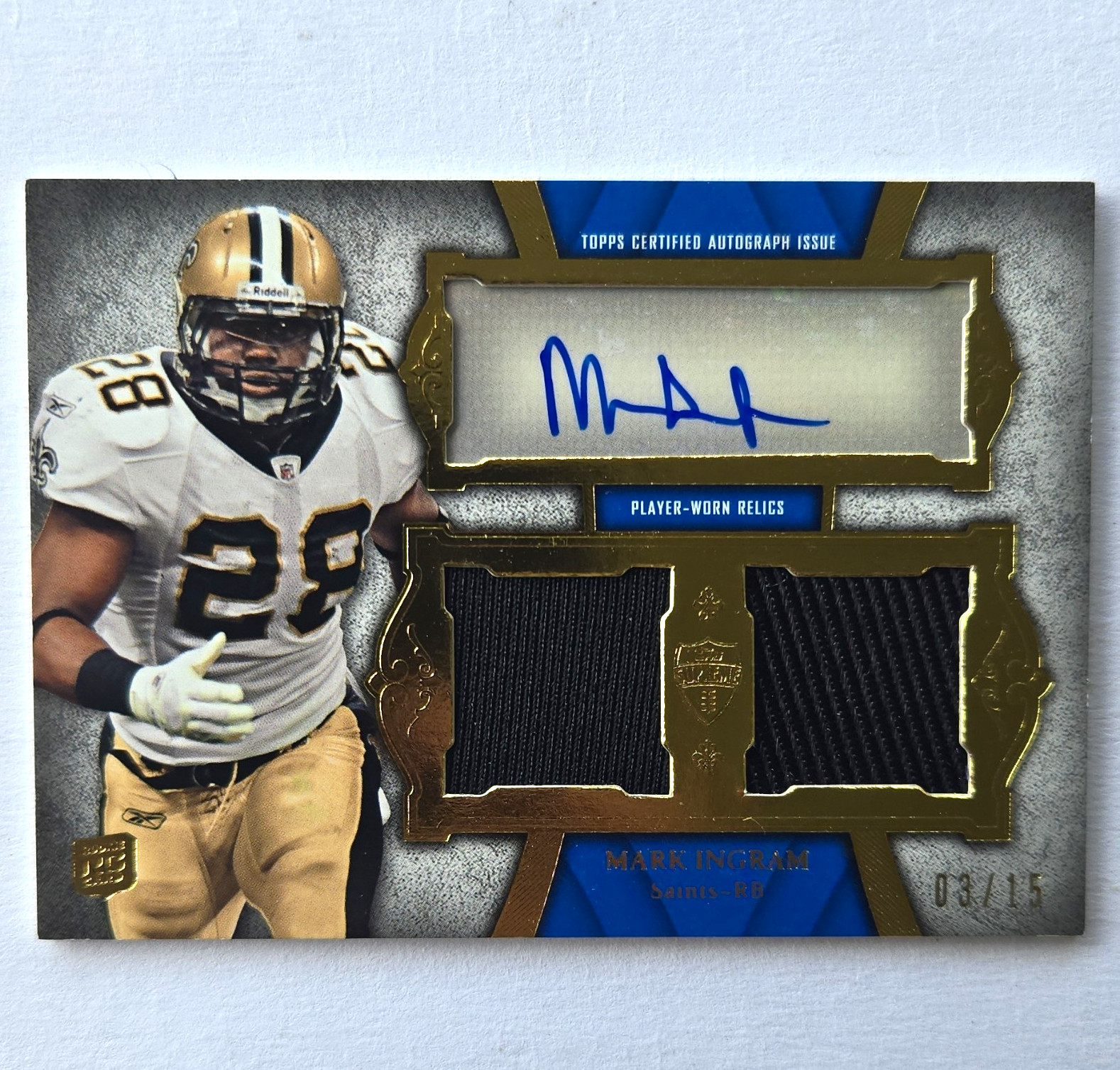 Mark Ingram Topps Supreme Autograph Relic #SARMI Platinum