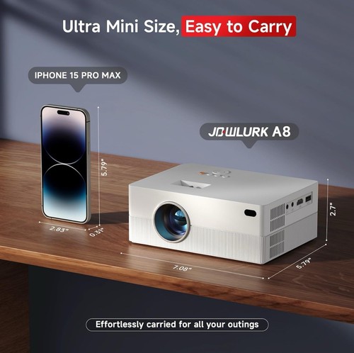 Mini Projector with WiFi and Bluetooth, Native 1080P Portable Projector Supporte - Picture 6 of 11