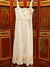 NWOT J Peterman Nightdress Nightgown Ivory White Romantic Wedding Trousseau