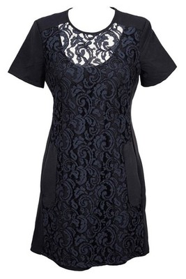 French Connection Damen Kleid Gr. 38 (UK12) Blau Shiftkleid Shirtkleid Dress