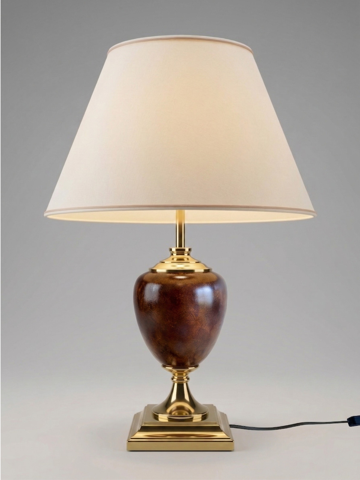 Lampe de table Deknudt laiton céramique luminaire de salon vintage h63