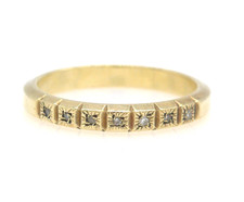 Size 58 Ring 585 GOLD 14K Yellow Gold Anello Bague Diamond Diamond G3888/25