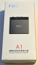 FiiO A1 Portable Class A Headphone Amplifier 3.5mm In/Out Silver Black