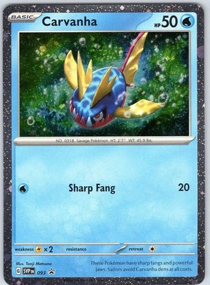 Carvanha SVP 093 Cosmos Holo Black Star Promo Pokemon TCG Near Mint (FREE S&H)