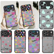 Matte Heart Phone Case Personalized Cover For Samsung S26 S25 iPhone 16 Pro 17