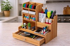 Single Piece Desktop Storage Shelf, Organizer for Desk And Drawers