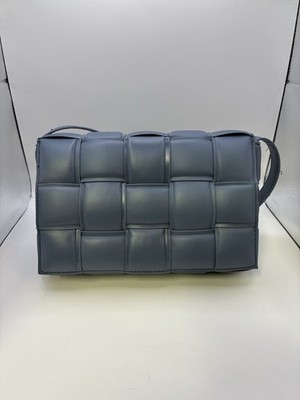 Bella Luna Blue leather Bubble Crossbody Shoulder Bag