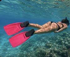 U.S. Divers Pacifica Pink Swim Fins Flippers Women  s 5-6 EU 38-39