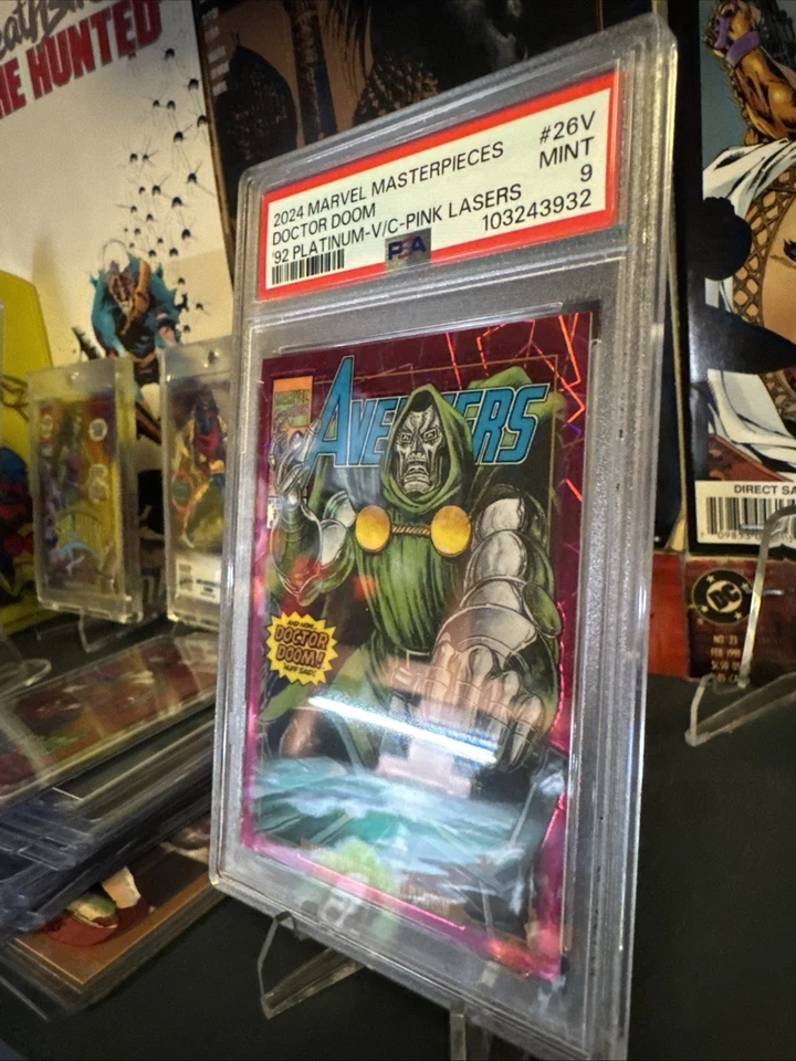 2024 M. Masterpieces'92 Platinum 26V Doctor Doom Platinum-V/C-Pink Láseres PSA9 Foto 3 de 4