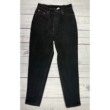 Vintage Levi 512 Slim Fit Tapered Leg Jeans Women's Size 13 Med Black Denim 90s