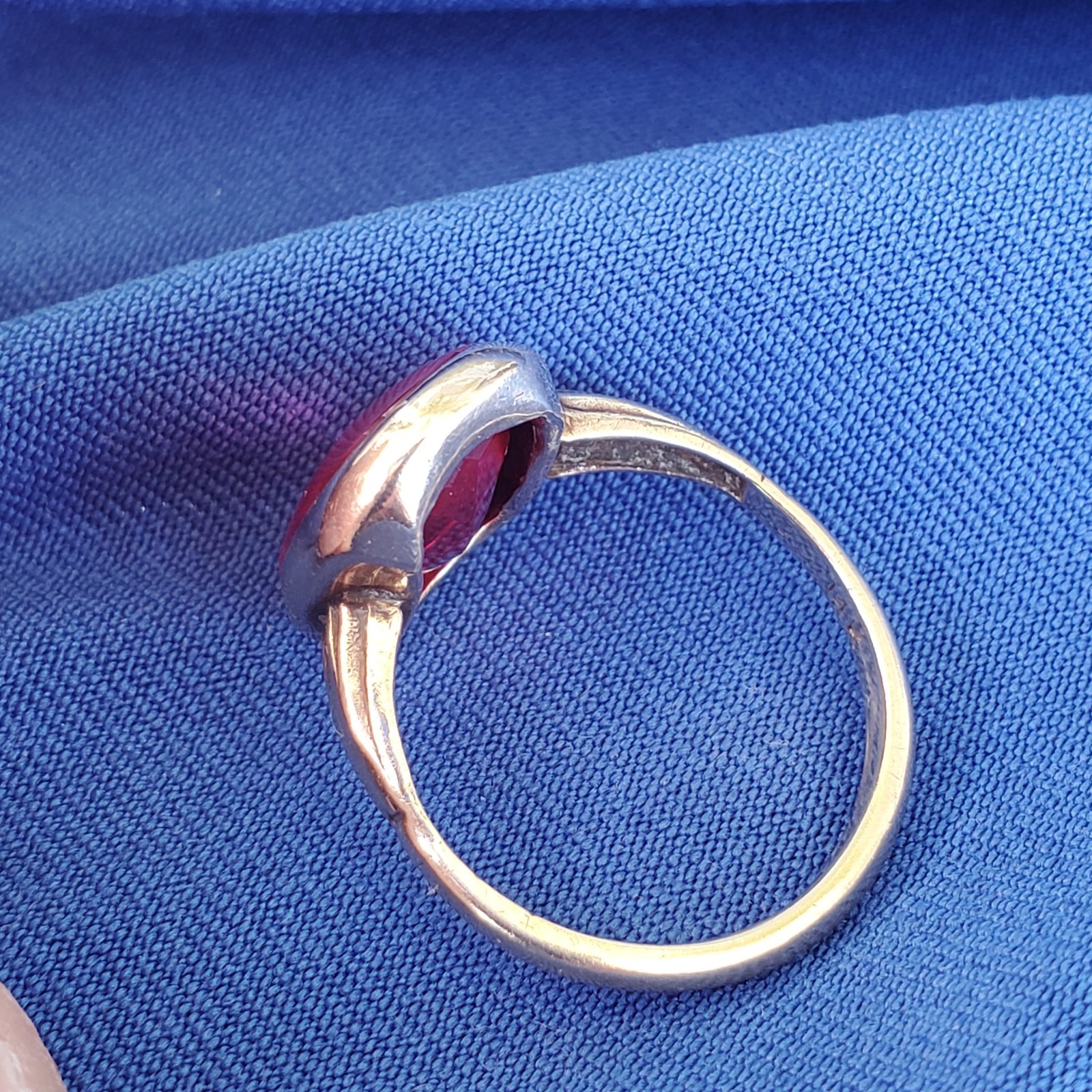 Vintage Deco Lab Created Ruby Solid 14k Rose Gold… - image 7