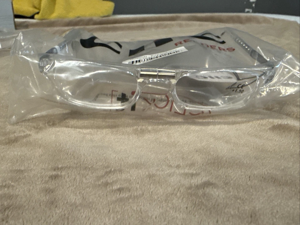 CliC Magnetic Durable Reading Glasses Clear 1.50 Original New Readers - Image 3 of 4