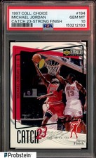 1997 UD Collector's Choice #194 Michael Jordan Catch 23 Strong Finish HOF PSA 10
