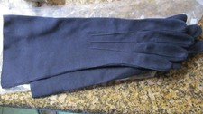  Vintage GANT MADELEINE Gloves Navy Cottonr Tailored w/Stitching Sz 6.5