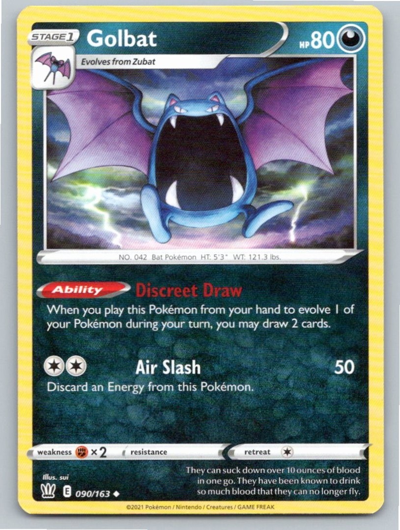 2021 POKEMON GOLBAT BATTLE STYLES 090/163 UNCOMMON NM A49240 FREE S&H