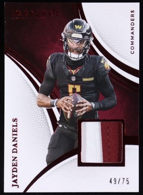 Jayden Daniels 2025 Immaculate Collection Red #99 #49/75 JSY