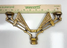 Antique Art Deco Lamp Light 1920s 30s Cast Iron Arm Stand Base Part Gold Gatsby