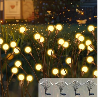 Firefly Solarlampe Garten 4 Stück   Warmweiß Dekorativ