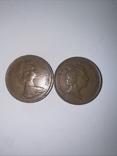 Great Britain Uk 1988 Bronze 2 Pence And 1979 Bronze 2 Pence