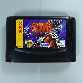 Cosmic Carnage for Sega 32X Authentic Cart with Manual Cleaned FREE SHIPPING 