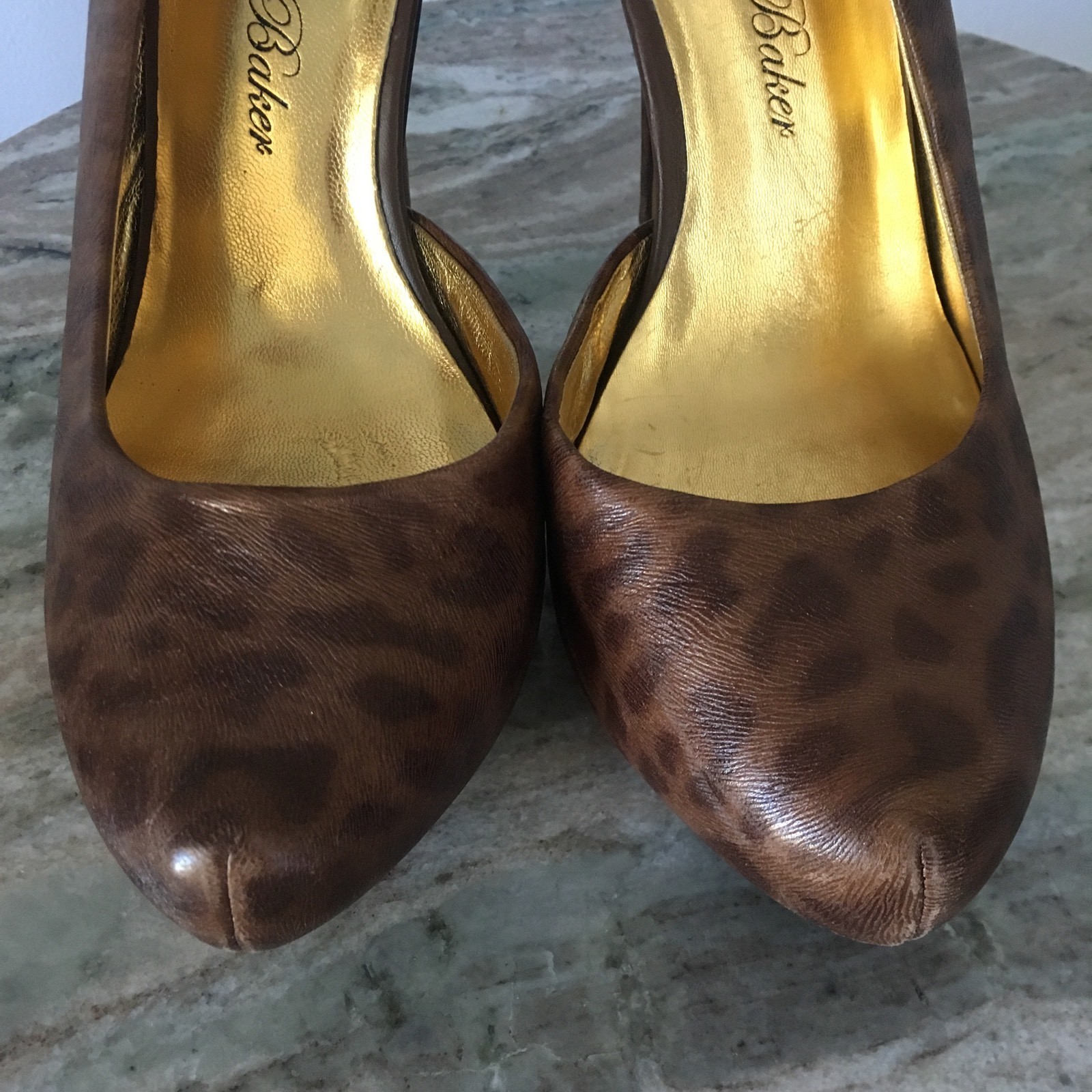 Ted Baker Animal Print Brown Pump Size 
