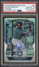 2023 Bowman #BCP58 Lazaro Montes Mega Box Refractor Auto PSA 10 GEM MINT