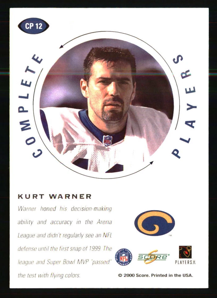 Kurt Warner 2000 Score Complete Players #CP 12 Football Card - Image 2 of 2