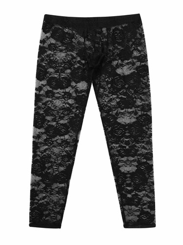 Sexy Mens Sheer Legging Sports Yoga Work Out Bulge Pouch Pants Trousers Bottoms - Picture 9 of 18